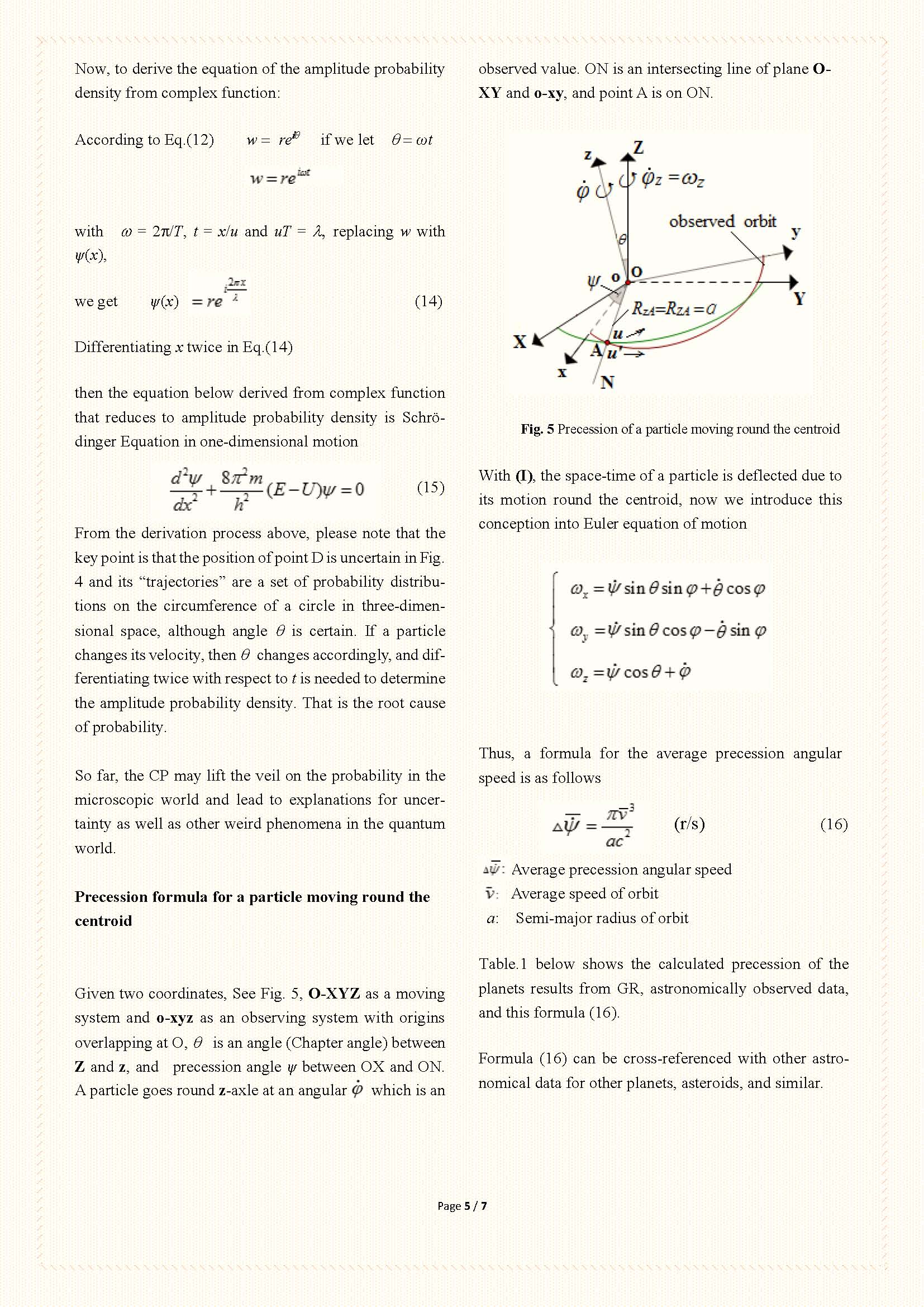 Analytical Space Time P5